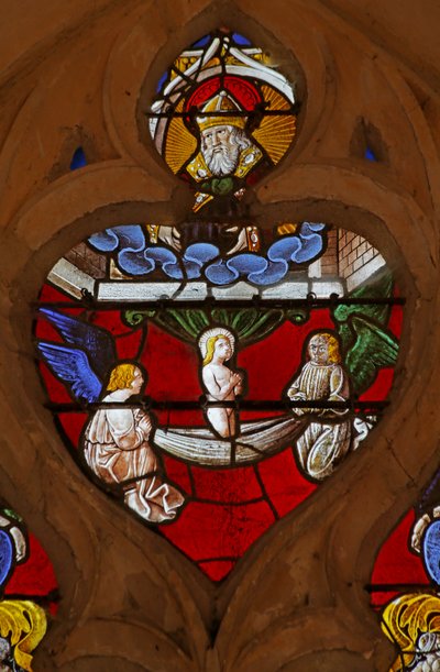 Window depicting Ascension of the Soul of Saint Germain by French School